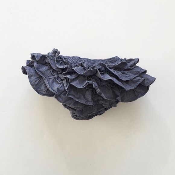 Gymboree chambray ruffle bloomers EUC 3-6 months - Picture 2 of 2